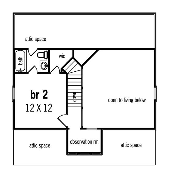 Upper level floor plan